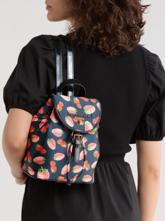 Kurt Geiger London Portobello Strawberry Print Backpack New main image 4